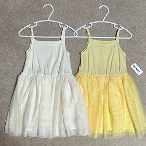 Old Navy Girls Ivory & Yellow Tulle Dresses - 2 Pack